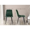 Clp Silla De Comedor Tilde Terciopelo Verde 54x45x83 Cm