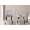 Clp Silla De Comedor Tilde Terciopelo Gris 54x45x83 Cm