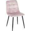 Clp Silla De Comedor Tilde Terciopelo Rosado 52x45x88 Cm