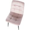 Clp Silla De Comedor Tilde Terciopelo Rosado 54x45x83 Cm