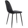 Clp Silla De Comedor Napier Terciopelo Negro 51x44x88 Cm