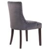 Clp Juego De 4 Sillas De Comedor Aberdeen En Terciopelo Gris Oscuro 58x55x92 Cm