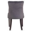 Clp Juego De 4 Sillas De Comedor Aberdeen En Terciopelo Gris Oscuro 58x55x92 Cm