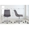 Clp Silla De Oficina Medford En Terciopelo Gris 62x46x81 Cm