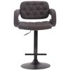 Clp Taburete De Bar Dublin En Tela Gris Oscuro 55x62x103 Cm