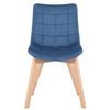 Clp Silla De Comedor Passaic En Terciopelo Azul 61x46x82 Cm