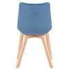 Clp Silla De Comedor Passaic En Terciopelo Azul 61x46x82 Cm