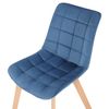 Clp Silla De Comedor Passaic En Terciopelo Azul 61x46x82 Cm