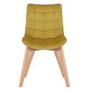 Clp Silla De Comedor Passaic En Terciopelo Amarillo 61x46x82 Cm