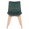 Clp Silla De Comedor Passaic En Terciopelo Verde 61x46x82 Cm