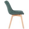 Clp Silla De Comedor Passaic En Terciopelo Verde 61x46x82 Cm