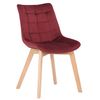 Clp Silla De Comedor Passaic En Terciopelo Rojo 61x46x82 Cm