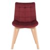 Clp Silla De Comedor Passaic En Terciopelo Rojo 61x46x82 Cm