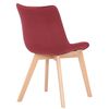 Clp Silla De Comedor Passaic En Terciopelo Rojo 61x46x82 Cm