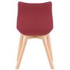 Clp Silla De Comedor Passaic En Terciopelo Rojo 61x46x82 Cm