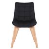 Clp Silla De Comedor Passaic En Terciopelo Negro 61x46x82 Cm