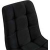 Clp Juego De 4 Sillas De Comedor Tilde En Tela O Terciopelo Negro 52x45x88 Cm