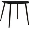 Clp Juego De 4 Sillas De Comedor Tilde En Tela O Terciopelo Negro 52x45x88 Cm