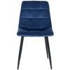 Clp Juego De 4 Sillas De Comedor Tilde En Tela O Terciopelo Azul 52x45x88 Cm