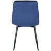 Clp Juego De 4 Sillas De Comedor Tilde En Tela O Terciopelo Azul 52x45x88 Cm