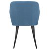 Clp Juego De 4 Sillas De Comedor Shila En Tela O Terciopelo Azul 44x47x84 Cm