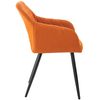 Clp Juego De 4 Sillas De Comedor Shila En Tela O Terciopelo Naranja 44x47x84 Cm