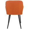 Clp Juego De 4 Sillas De Comedor Shila En Tela O Terciopelo Naranja 44x47x84 Cm