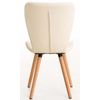 Clp Juego De 4 Silla De Comedor Elda Simil Cuero Crema 63x50x88 Cm