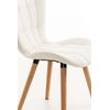 Clp Juego De 4 Silla De Comedor Elda Simil Cuero Blanco 63x50x88 Cm