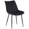 Clp Silla De Comedor Rahden En Terciopelo Negro 61x46x82 Cm