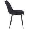 Clp Silla De Comedor Rahden En Terciopelo Negro 61x46x82 Cm