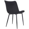 Clp Silla De Comedor Rahden En Terciopelo Negro 61x46x82 Cm