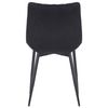 Clp Silla De Comedor Rahden En Terciopelo Negro 61x46x82 Cm