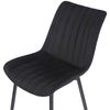 Clp Silla De Comedor Rahden En Terciopelo Negro 61x46x82 Cm