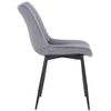 Clp Silla De Comedor Rahden En Terciopelo Gris 61x46x82 Cm