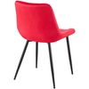 Clp Silla De Comedor Rahden En Terciopelo Rojo 61x46x82 Cm