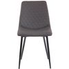 Clp Juego De 4 Sillas De Comedor Telde Tapizadas En Tela Gris Oscuro 57x45x83 Cm