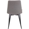 Clp Juego De 4 Sillas De Comedor Telde Tapizadas En Tela Gris 57x45x83 Cm