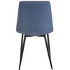 Clp Juego De 4 Sillas De Comedor Telde Tapizadas En Tela Azul 57x45x83 Cm