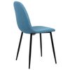 Clp Juego De 4 Sillas De Comedor Napier Tela Azul 51x44x88 Cm