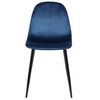 Clp Juego De 4 Sillas De Comedor Napier Terciopelo Azul 51x44x88 Cm