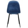 Clp Juego De 4 Sillas De Comedor Napier Terciopelo Azul 51x44x88 Cm