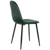 Clp Juego De 4 Sillas De Comedor Napier Terciopelo Verde 51x44x88 Cm