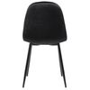 Clp Juego De 4 Sillas De Comedor Napier Terciopelo Negro 51x44x88 Cm