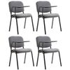 Clp Juego De 4 Sillas Ken En Tela Con Mesa Plegable Gris 71x53x81 Cm