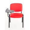 Clp Set De 4 Sillas Confidente Ken Con Mesa Extensible Para Escritura Simil Cuero Rojo 71x53x81 Cm