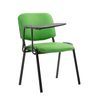 Clp Set De 4 Sillas Confidente Ken Con Mesa Extensible Para Escritura Simil Cuero Verde 71x53x81 Cm