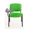 Clp Set De 4 Sillas Confidente Ken Con Mesa Extensible Para Escritura Simil Cuero Verde 71x53x81 Cm