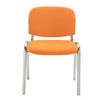 Clp Set De 4 Sillas Confidente Ken Chrom Tela Naranja 64x54x79 Cm