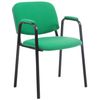 Clp Set De 4 Sillas De Confidente Ken Pro En Tela Verde 55x53x79 Cm